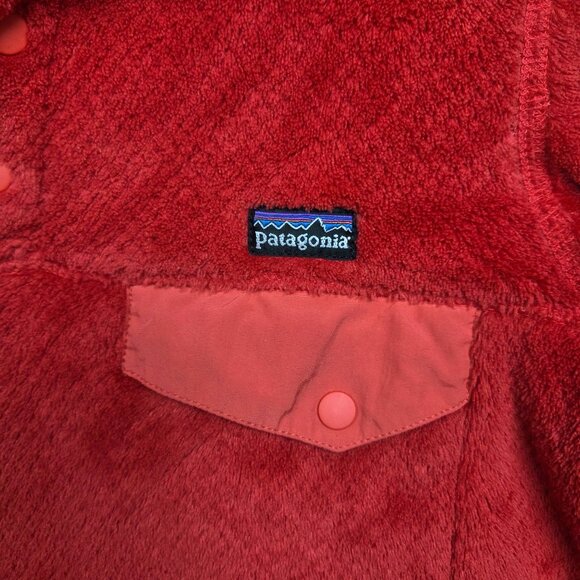 Patagonia Re-Tool Snap T Fleece Womens Medium Red Polartec Jacket - Picture 4 of 8